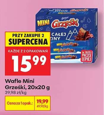 Wafle Mini Grześki, 20x20 g