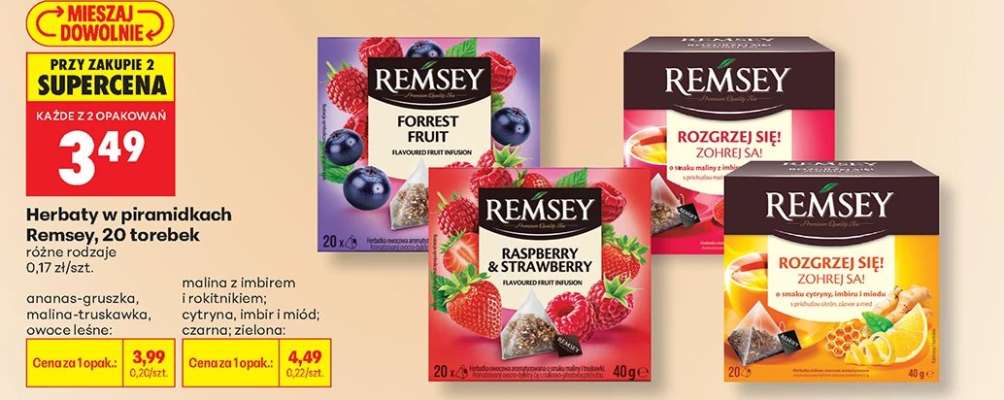 Herbaty w piramidkach Remsey, 20 torebek