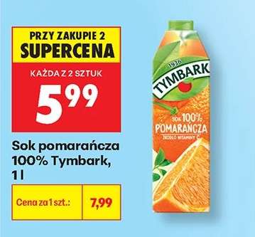 Sok pomarańcza 100% Tymbark, 1l