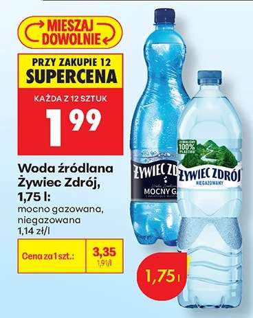 Woda źródlana Żywiec Zdrój, 1,75 l