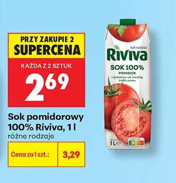 Sok pomidorowy 100% Riviva, 1 l