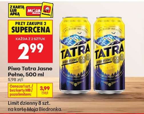 PIWO TATRA JASNE PEŁNE 500 ML