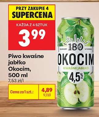 Piwo kwasne jabłko Okocim, 500 ml