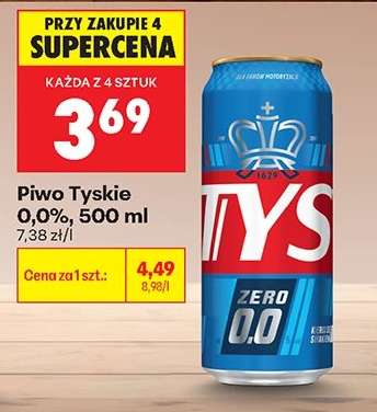 Piwo Tyskie 0,0%, 500 ml