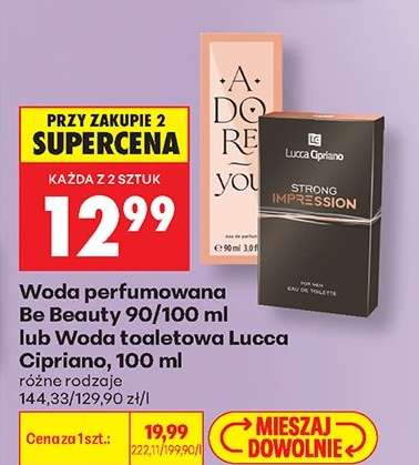 Woda perfumowana Be Beauty, 90/100 ml lub Woda toaletowa Lucca Cipriano, 100 ml