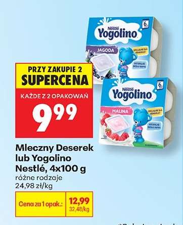 Mleczny Deserek lub Yogolino Nestlé, 4x100 g