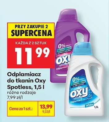 Odplamiacz do tkanin Oxy Spotless, 1,5 l