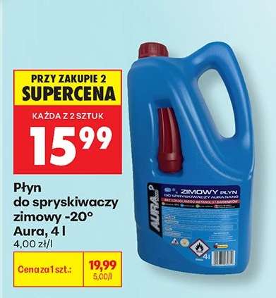 Płyn do spryskiwaczy zimowy -20° Aura, 4 l
