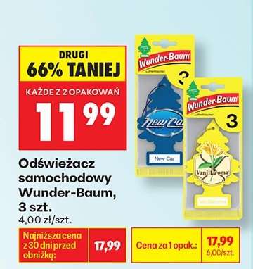 Odświeżacz samochodowy Wunder-Baum, 3 szt.