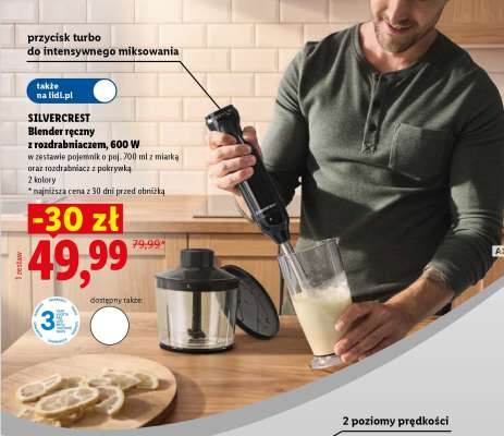 SILVERCREST Blender ręczny z rozdrabniaczem, 600 W
