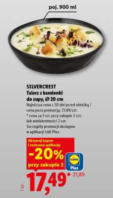 SILVERCREST Talerz z kamionki do zupy, Ø 20 cm