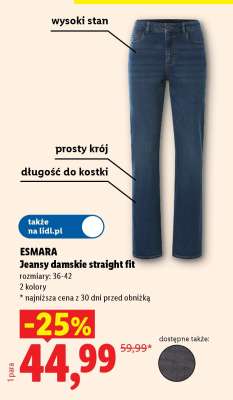 ESMARA Jeansy damskie straight fit