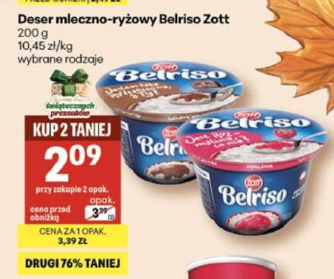 Deser mleczno-ryżowy Belriso Zott