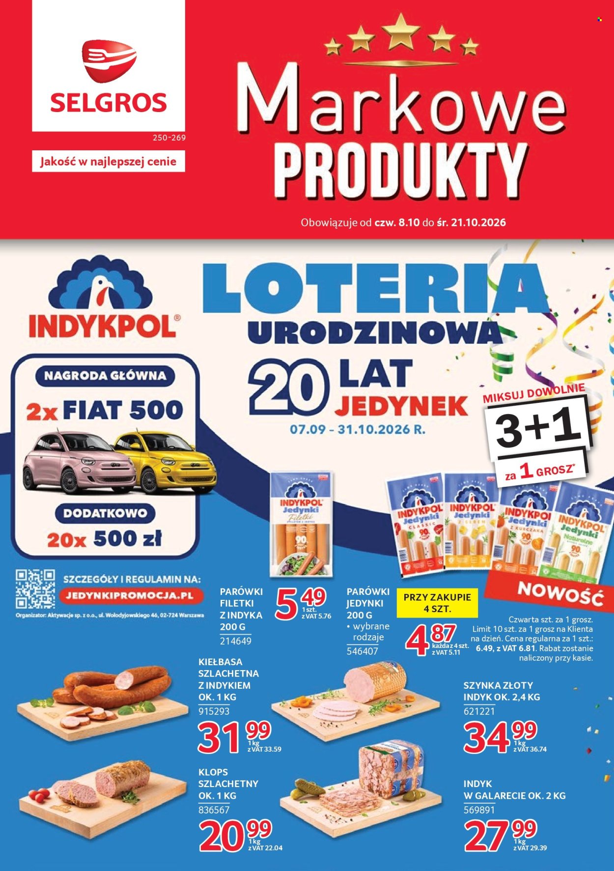Gazetka Selgros - 8.10.2026 - 21.10.2026. Strona 1
