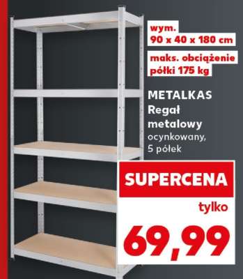 METALKAS Regał metalowy ocynkowany, 5 półek