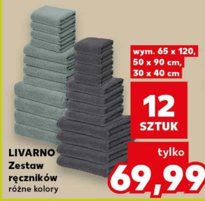 LIVARNO Zestaw ręczników różne kolory