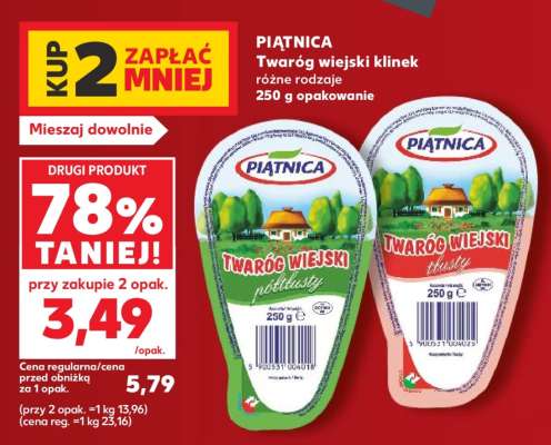 PIĄTNICA Twaróg wiejski kliniek
