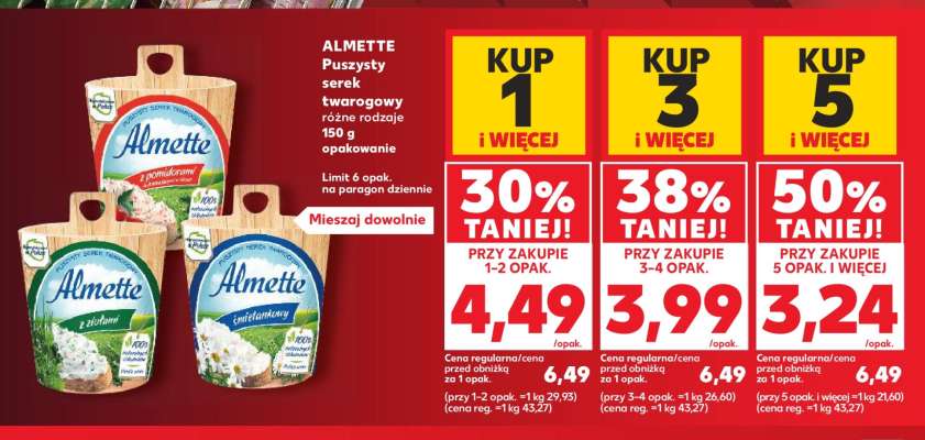 ALMETTE Puszysty serek twarogowy