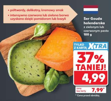Ser Gouda holenderska z zielonym lub czerwonym pesto 100 g