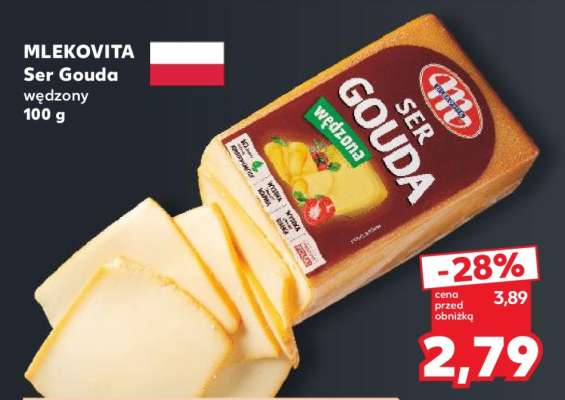MLEKOVITA Ser Gouda wędzony 100 g