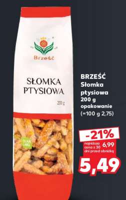 BRZEŚĆ Słomka ptysiowa 200 g opakowanie