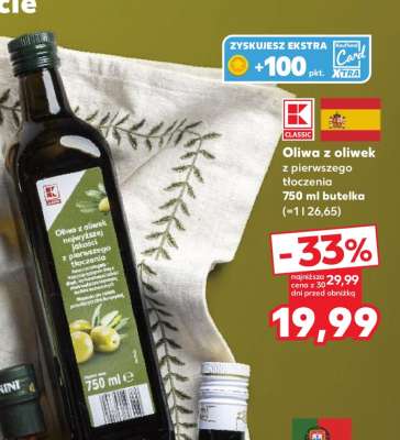Oliwa z oliwek z pierwszego tłoczenia 750 ml butelka