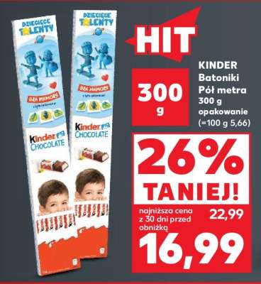 KINDER Batoniki Pół metra 300 g opakowanie