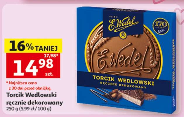 Torcik Wedlowski ręcznie dekorowany