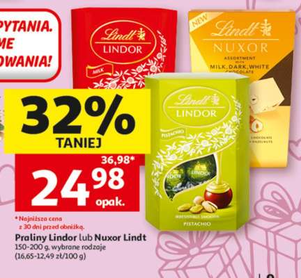 Praliny Lindor lub Nuxor Lindt