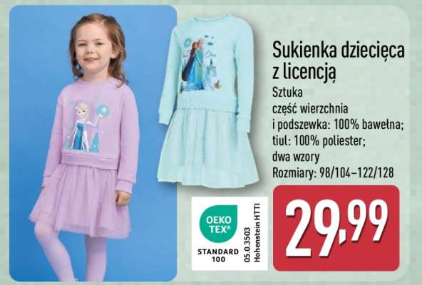 Sukienka dziecięca z licencją