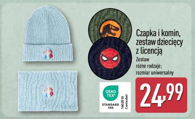 Czapka i komin, zestaw dziecięcy z licencją