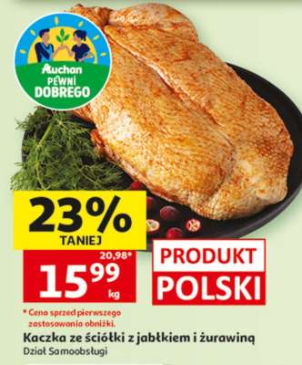Kaczka ze ściółki z jabłkiem i żurawiną