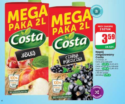 Napój niegazowany COSTA