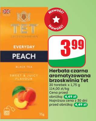 Herbata czarna aromatyzowana brzoskwinia Tet