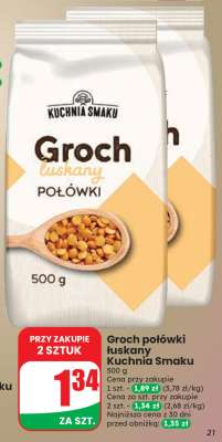 Groch połówki łuskany Kuchnia Smaku