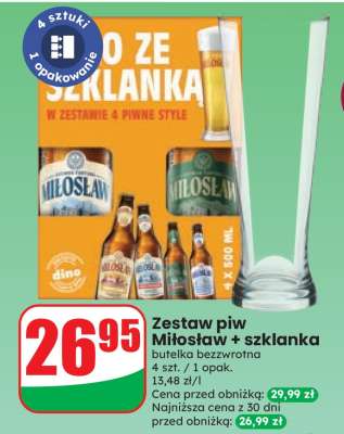 Zestaw piw Miłosław + szklanka