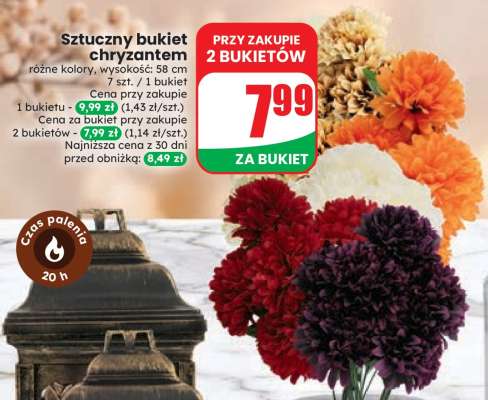 Sztuczny bukiet chryzantem