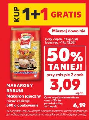 MAKARONY BABUNI Makaron jajeczny różne rodzaje 500 g opakowanie