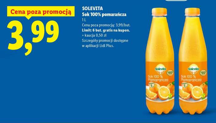Solevita Sok 100% pomarańcza