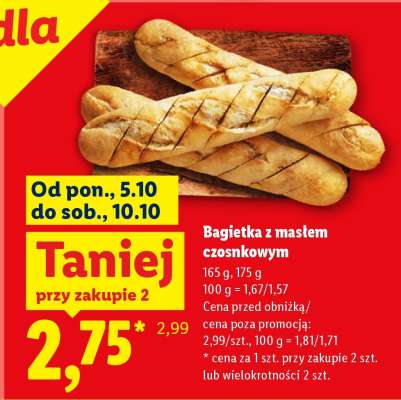 Bagietka z masłem czosnkowym