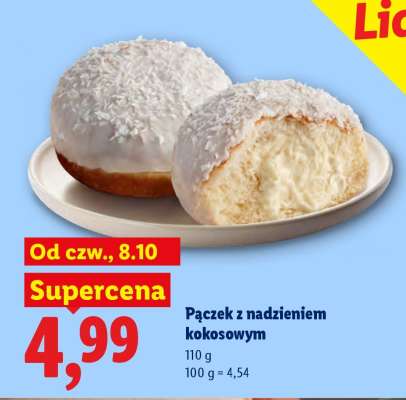 Pączek z nadzieniem kokosowym