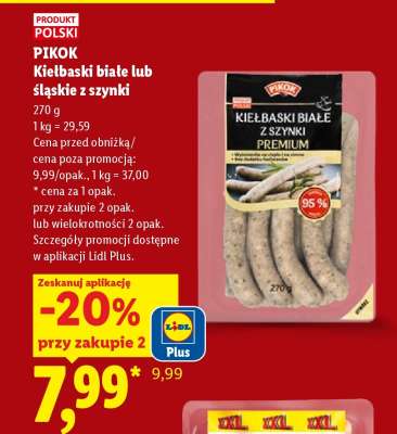 PIKOK Kiełbaski białe lub śląskie z szynki