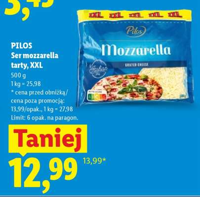 PILOS Ser mozzarella tarty, XXL
