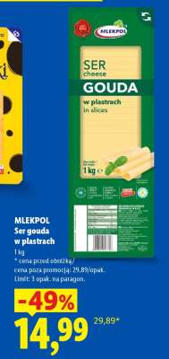 MLEKPOL Ser Gouda w plastrach