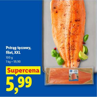 Pstrąg tęczowy, filet, XXL