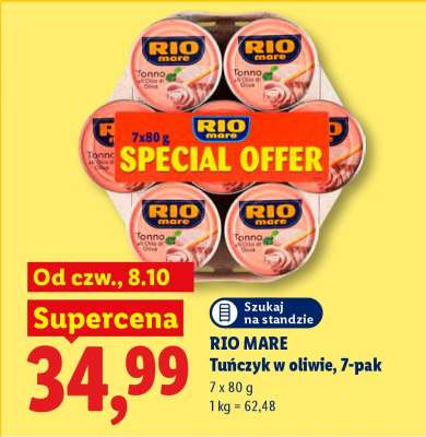 Rio Mare Tuńczyk w oliwie, 7-pak