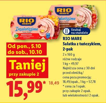 RIO MARE Sałatka z tuńczykiem, 2-pak