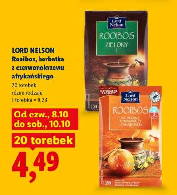 LORD NELSON Rooibos, herbatka z czerwonokrzewu afrykańskiego