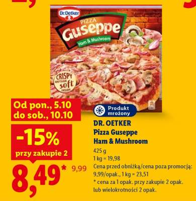 Dr. Oetker Pizza Guseppe Ham & Mushroom