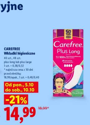 CAREFREE WKŁADKI HIGIENICZNE
